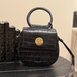 Radley London Black Croc-Embossed Mini Bag